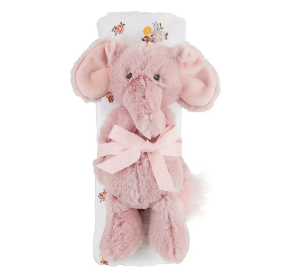 Floral Swaddle and Rattle