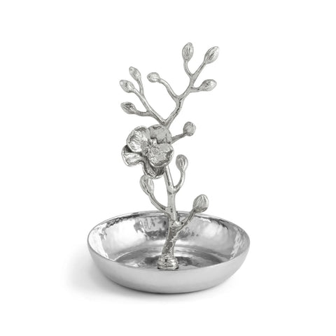 Aram White Orchid Ring Catch