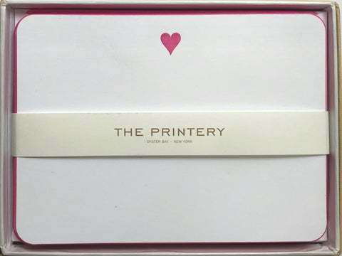Pink Heart Note Cards