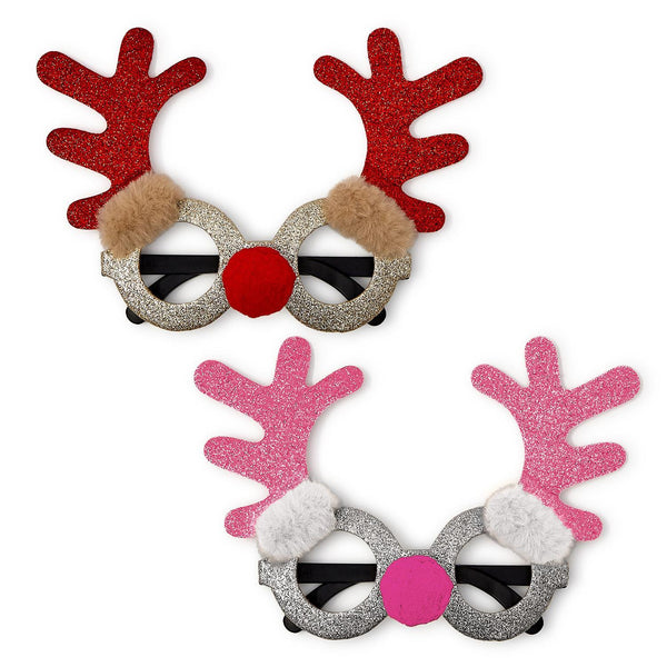 Glitter Antler Glasses