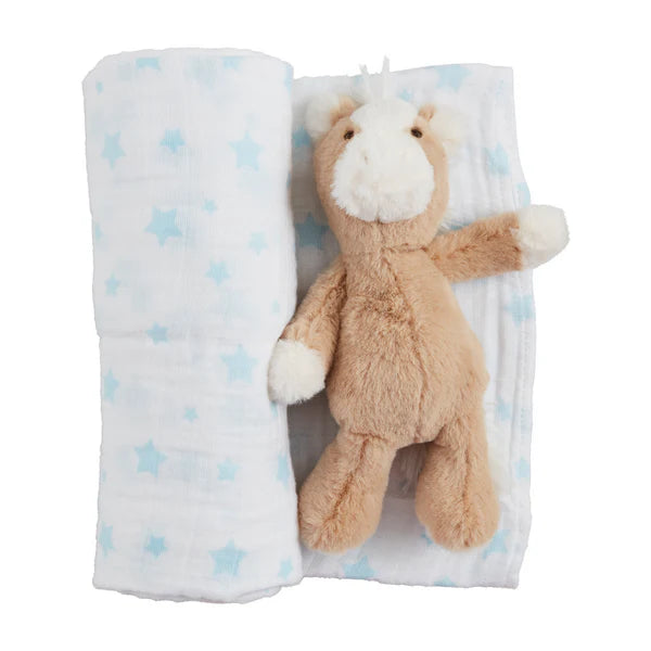 Star Swaddle and Rattle