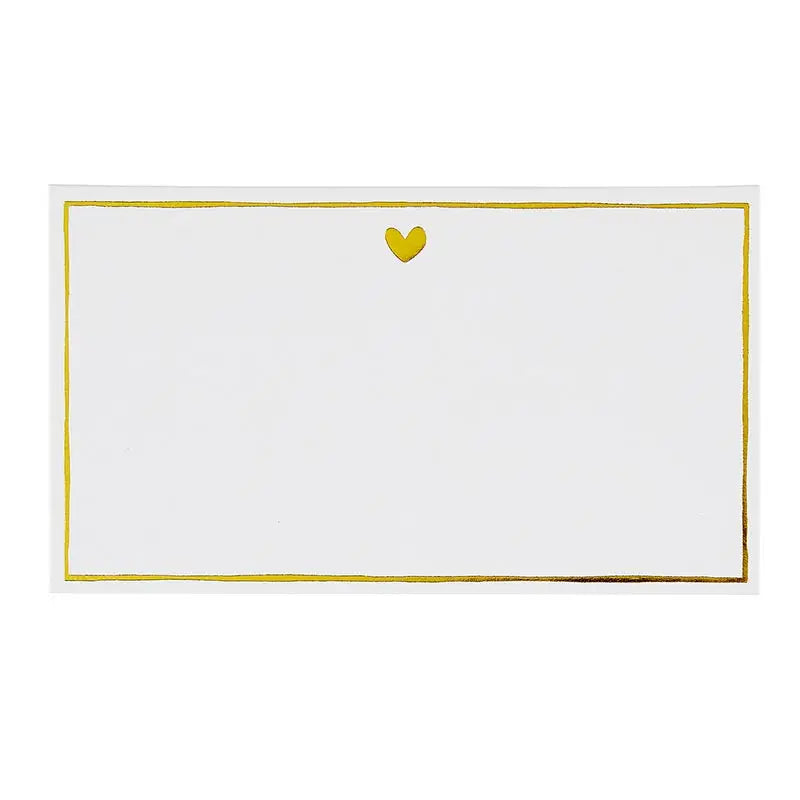 Gold Foil Heart Place Cards