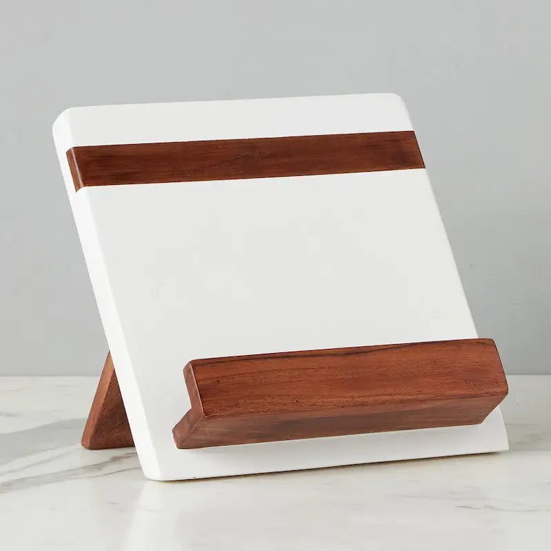 White Modern iPad/Cookbook Holder