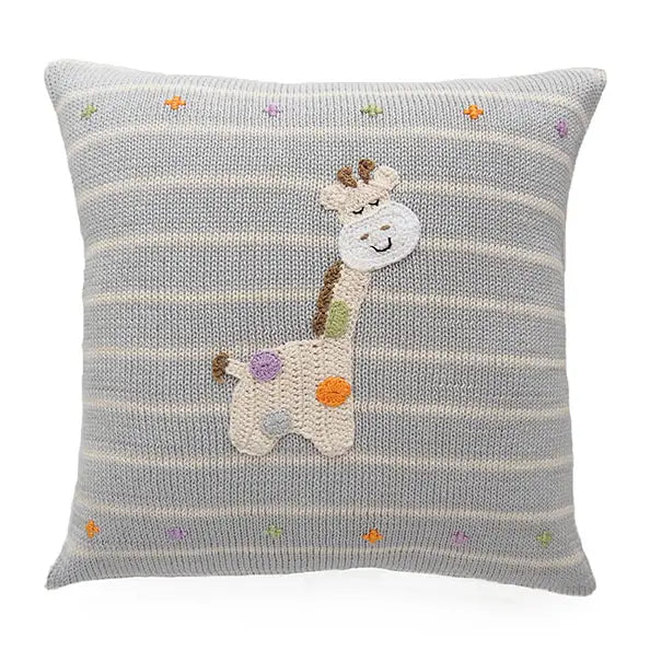 Grey Spotted Giraffe Pillow