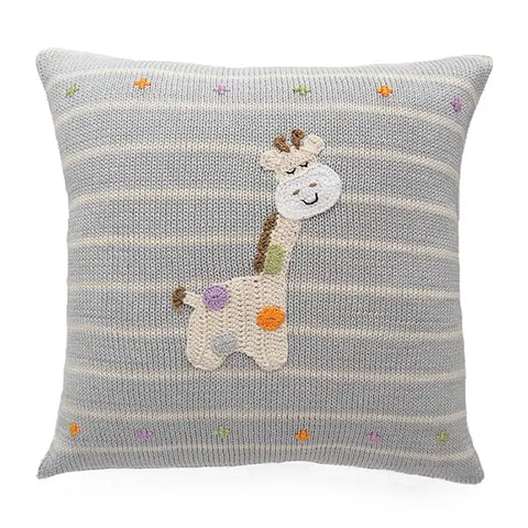Grey Spotted Giraffe Pillow