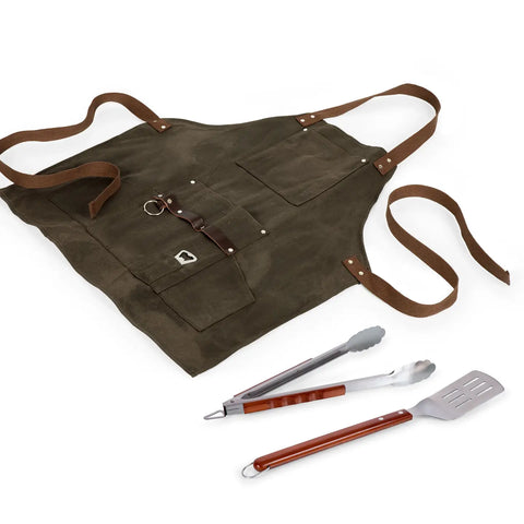 BBQ Apron- Khaki Green