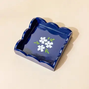 Scallop Floral Trinket Tray