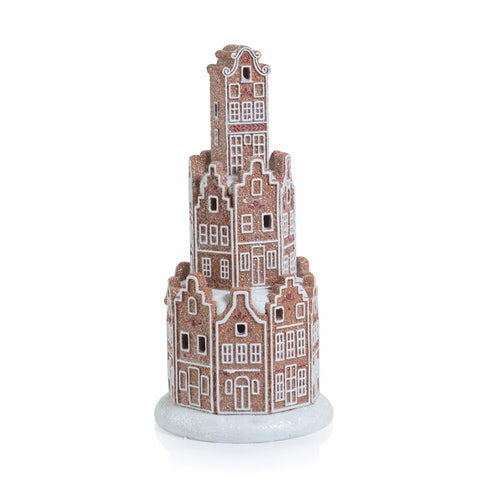 Round Tower LED Gingerbread House