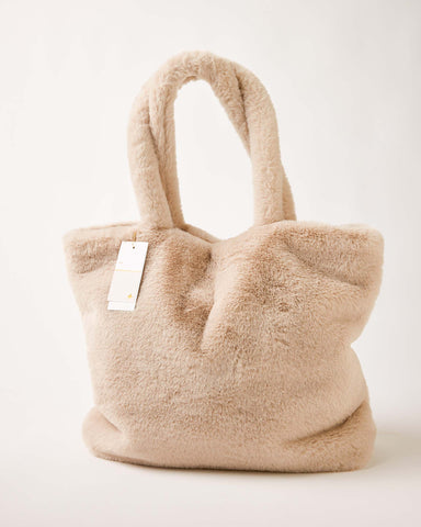 Oatmeal Cozy Cabin Tote Bag