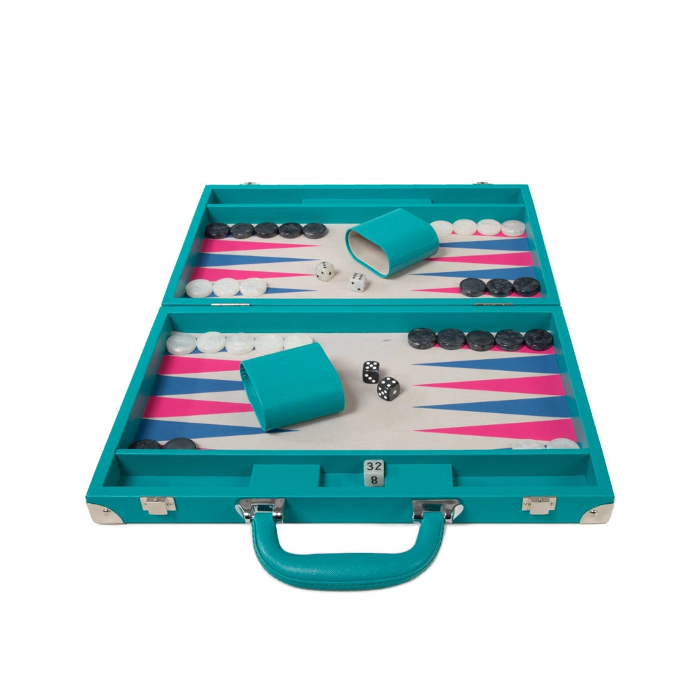 Teal Backgammon Set