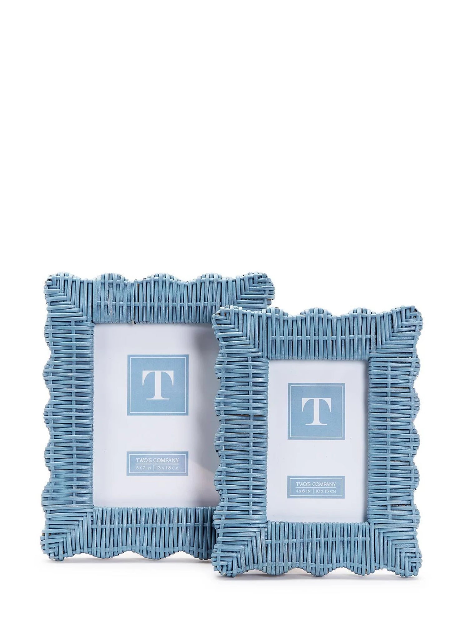 Blue Wicker Weave 4x6 Frame