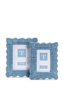 Blue Wicker Weave 4x6 Frame