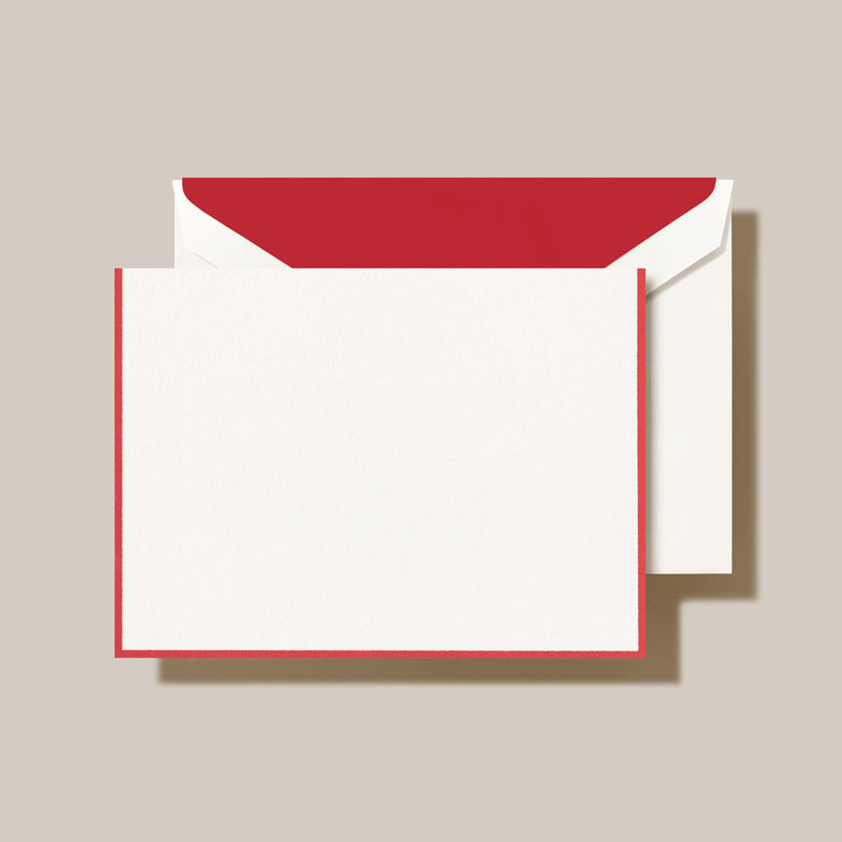 Red Bordered White Folded Notes