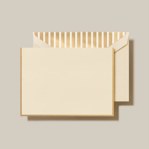 Gold Border Ecru Note Striped Liner