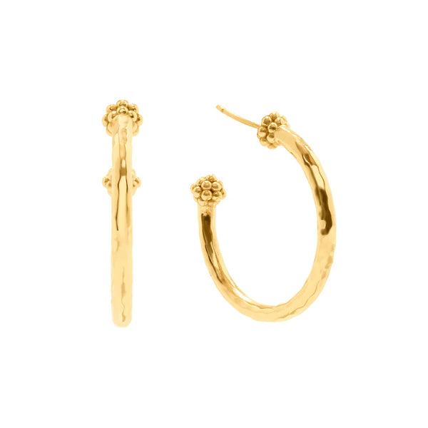 Berry Gold Medium Hoops