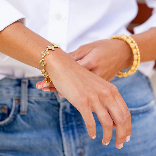Berry Clover Linear Bracelet