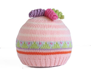 Twirly Curl Knit Baby Hat