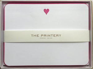 Pink Heart Note Cards