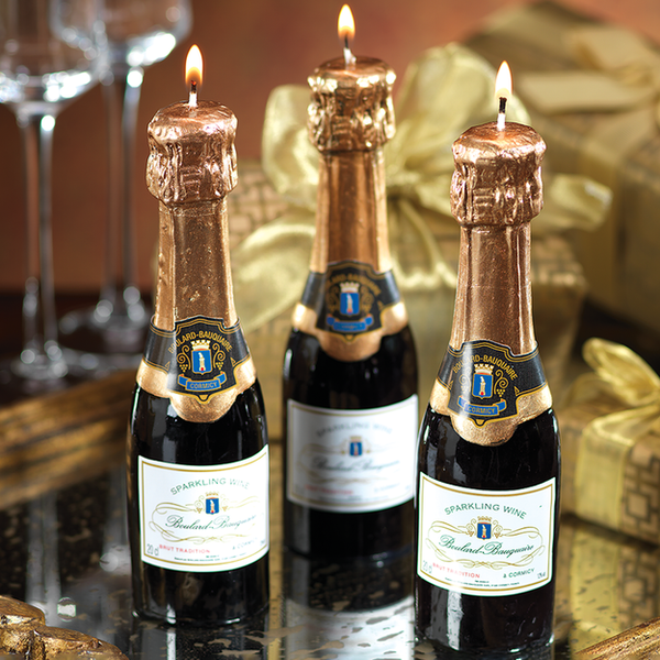Mini Champagne Bottle Candles